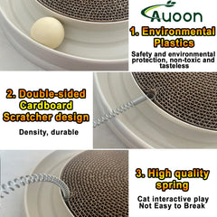 AUOON Cat Scratcher Toy catnip-compatible to boost interest