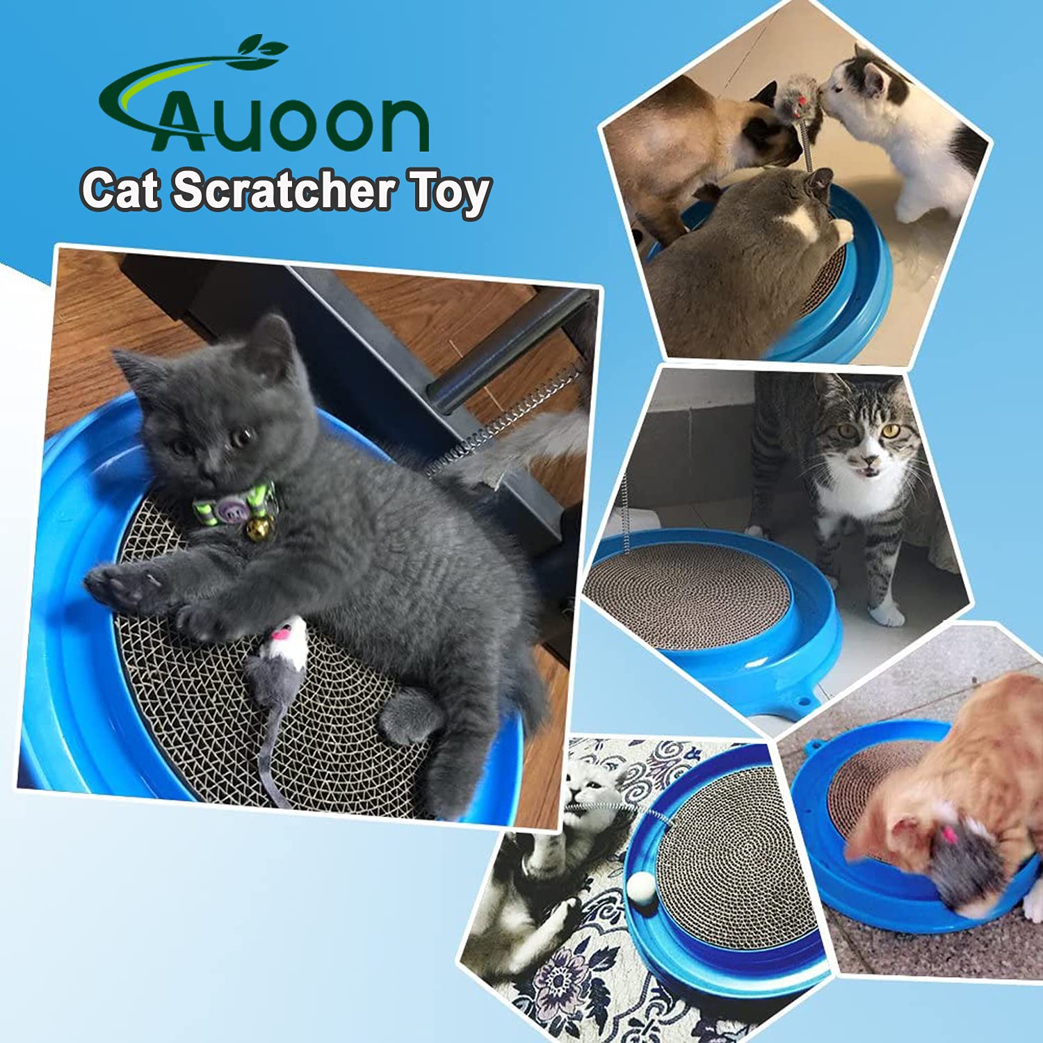 AUOON toy-mouse included for additional motion and engagement