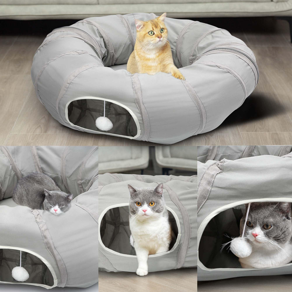 AUOON Cat Play Tunnel suitable for kittens, puppies, rabbits, and more.