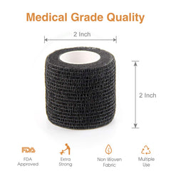 Aupcon Vet Wrap 5 yards bulk highlights long-lasting coverage for multiple injuries.