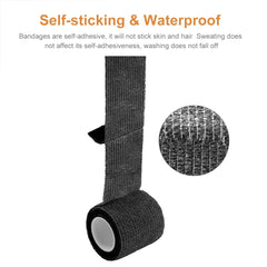 Aupcon Vet Wrap wrapped on a limb demonstrates secure self-adhesive application.