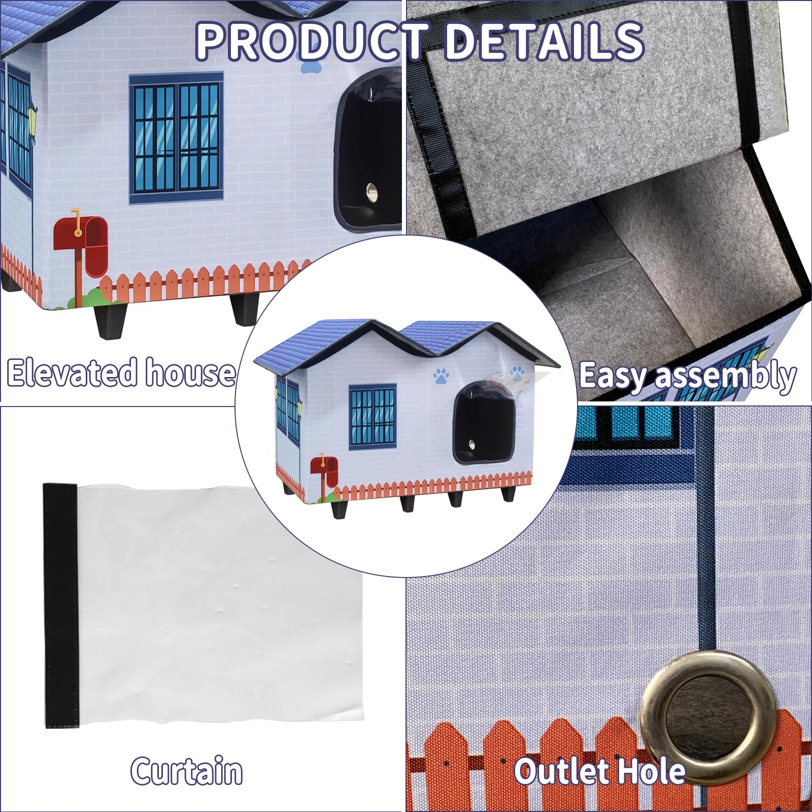 AUPETEK cat house easy to assemble shown ready in minutes.