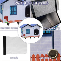 AUPETEK cat house easy to assemble shown ready in minutes.
