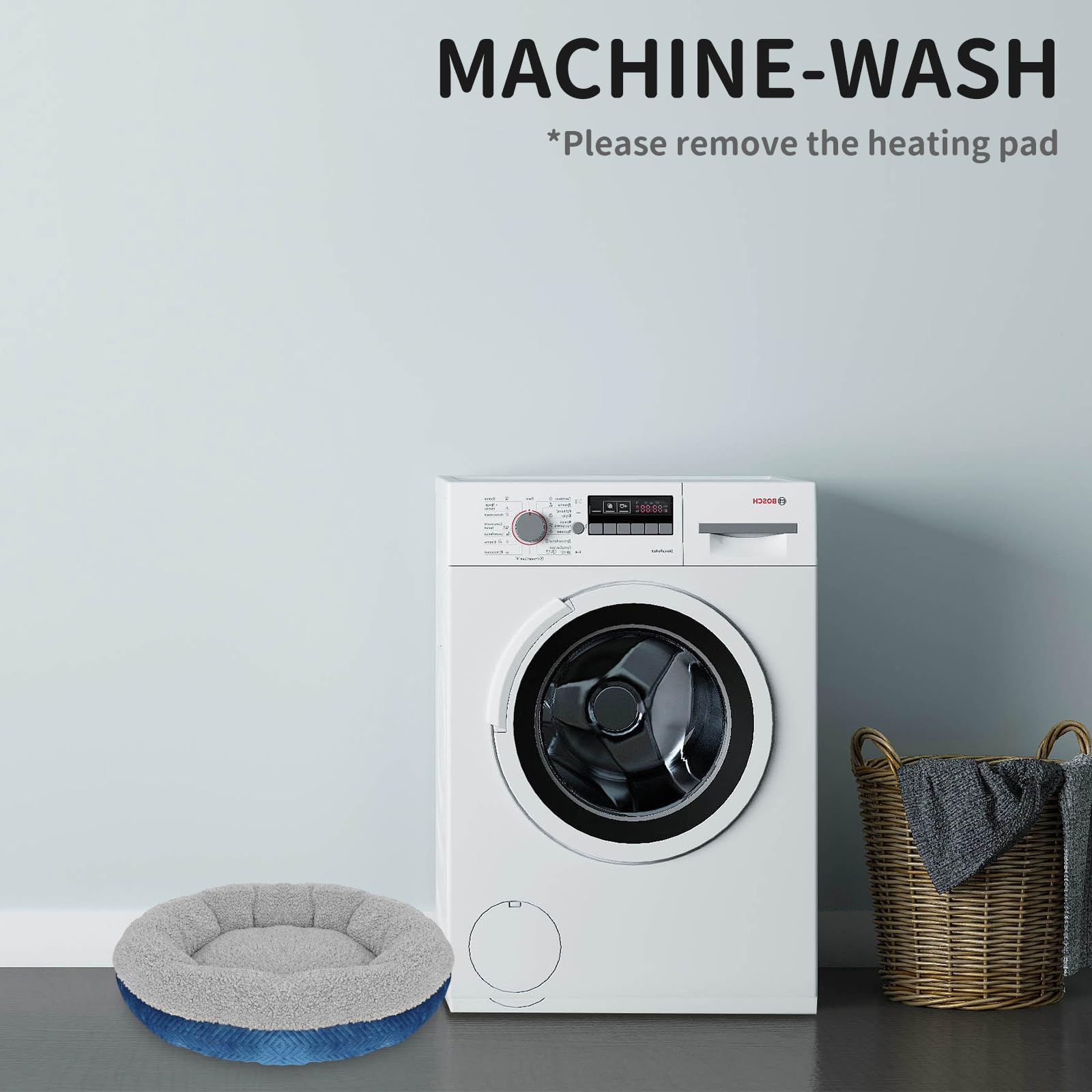 AUPETEK heating pad with thermostat control image conveys safe gradual warming.