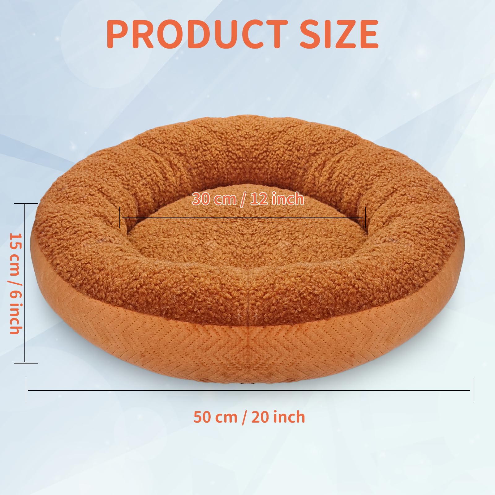 AUPETEK round bed suitable for cats and small dogs up to 15 lbs.