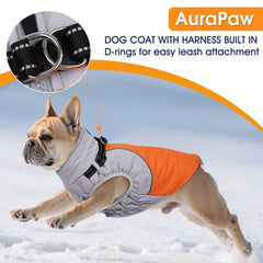 AuraPaw warm-fleece-lining coat conveys plush insulation that feels comfortable indoors and out.