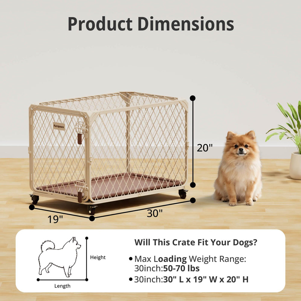 Aurapaws Diamond Mesh Dog Crate ideal for indoor and outdoor use.