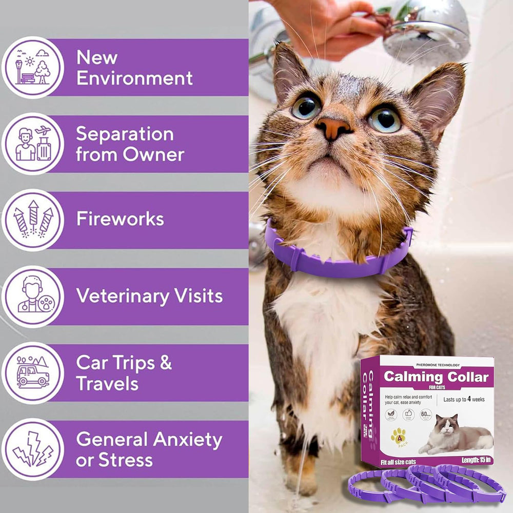 Aurevoen cat collar odorless wear for travel, vet visits, or boarding