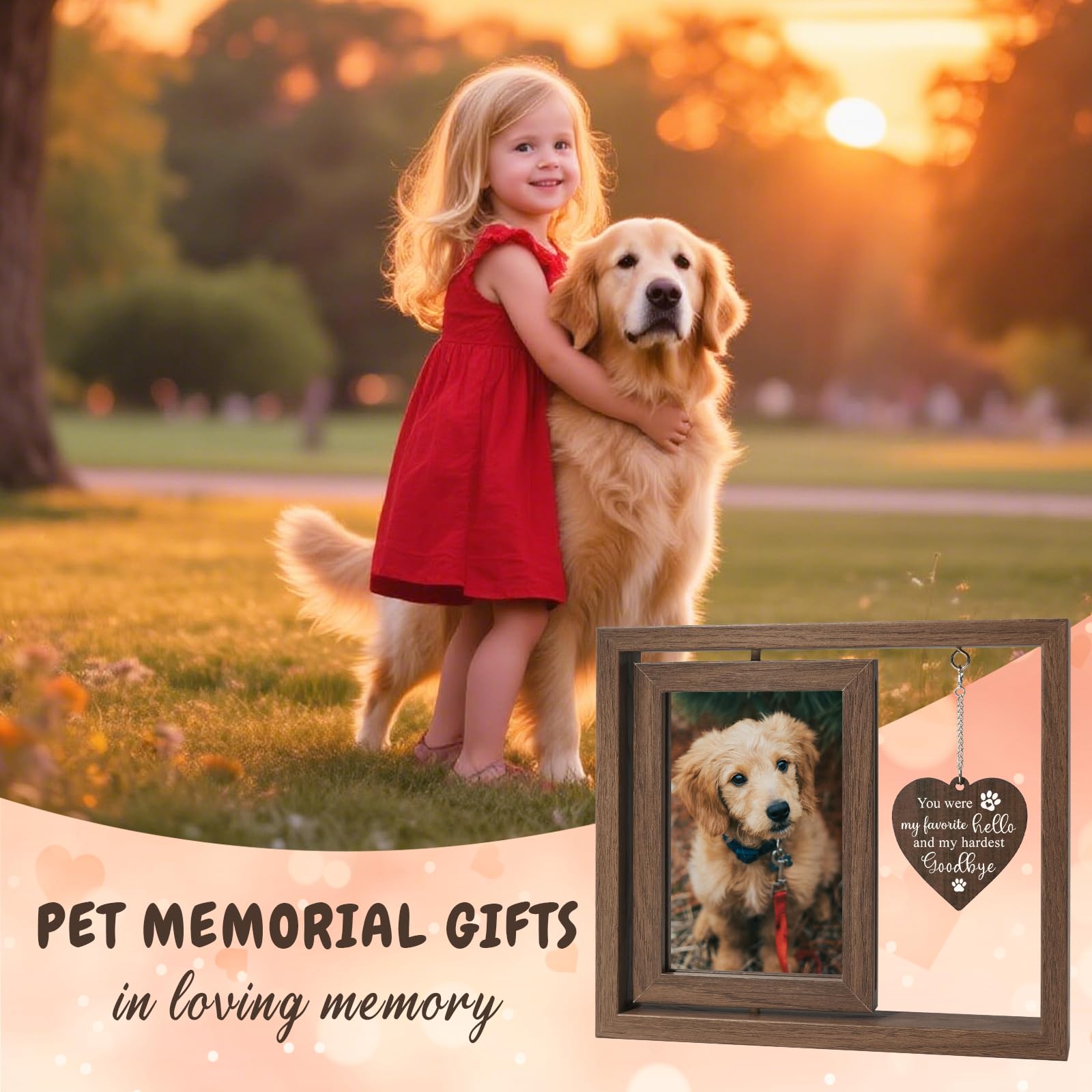 Aurlova double-sided photo display showcases two memories side by side.