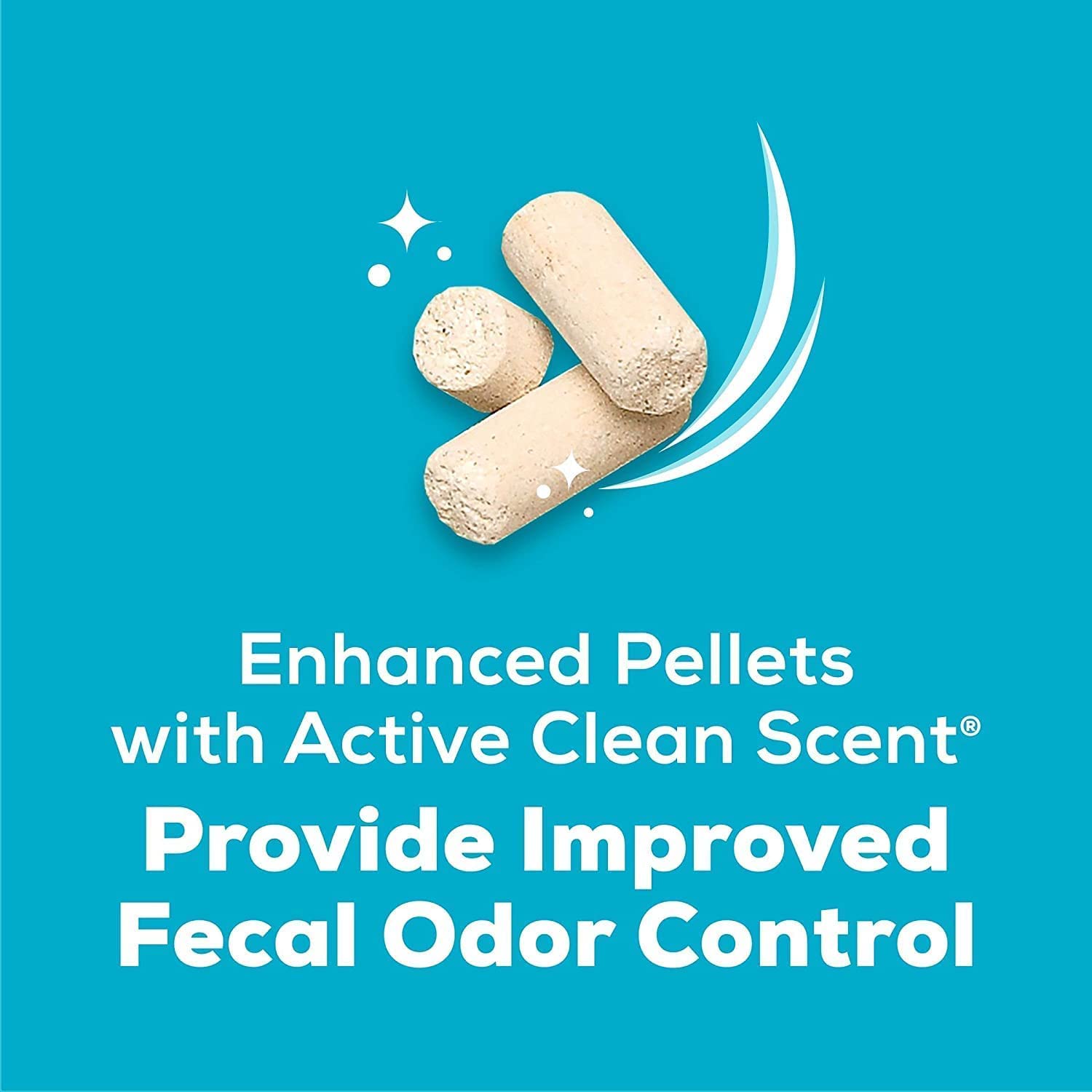Aurora Pet Active Clean Scent pellets neutralize odor on contact.