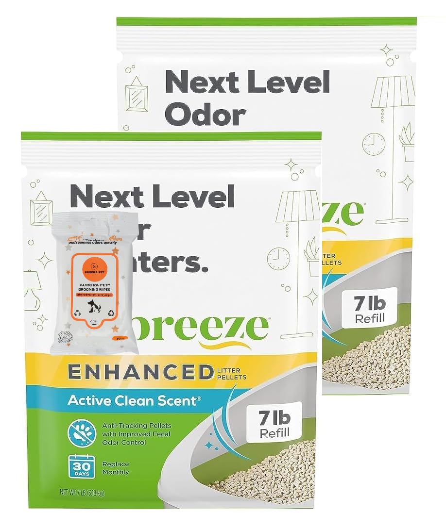 Aurora Pet Bundle Breeze pellets refill 7lb for Breeze systems and multi-cat odor control.
