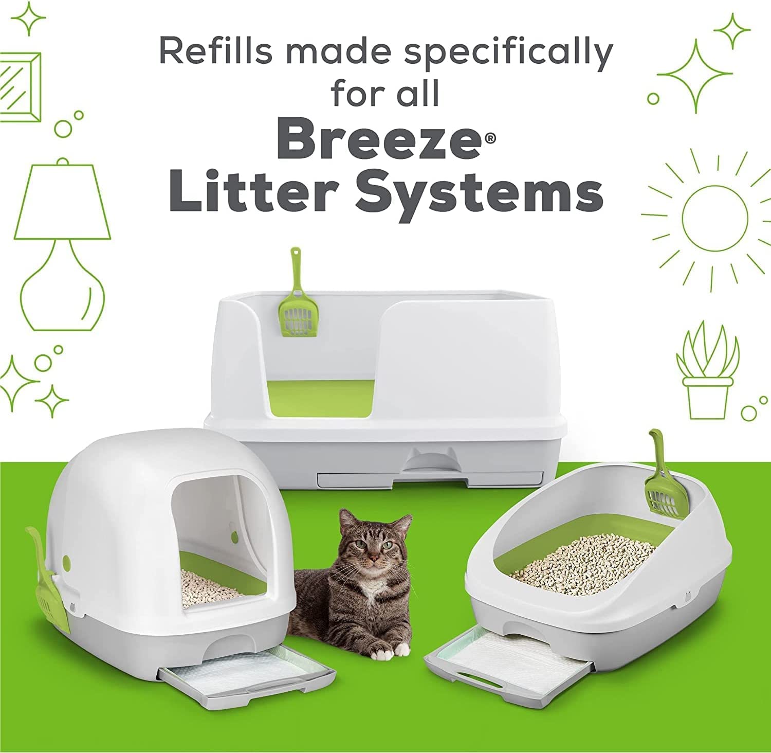 Aurora Pet Breeze pellets are 99.9% dust-free for cleaner littering.
