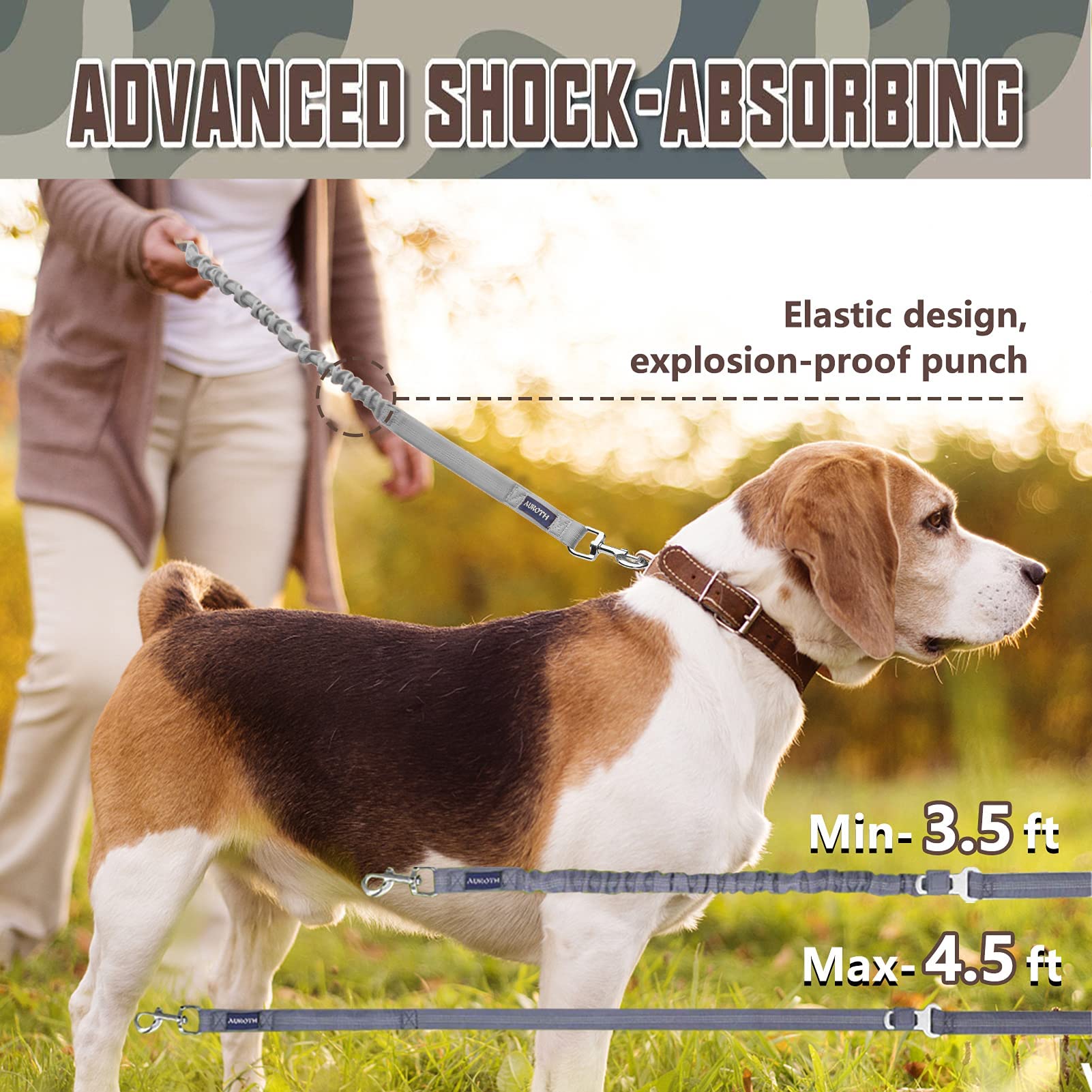 AUROTH reflective-stitching enhances nighttime visibility for safer evening walks.