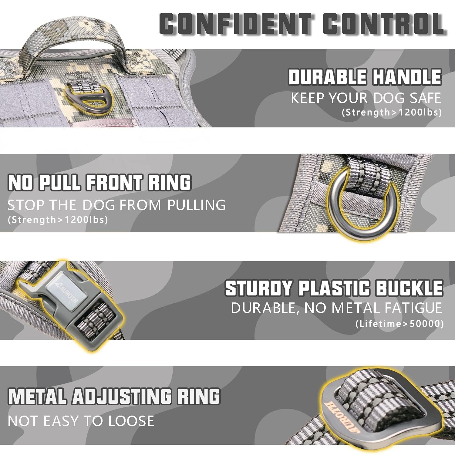Auroth durable nylon construction with reinforced stitching for rugged use