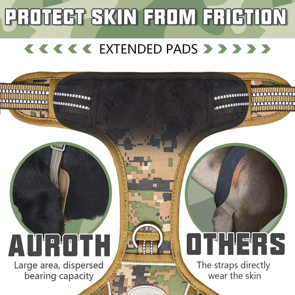 AUROTH no-pull harness front clip delivers training control during walks.