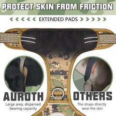 AUROTH no-pull harness front clip delivers training control during walks.