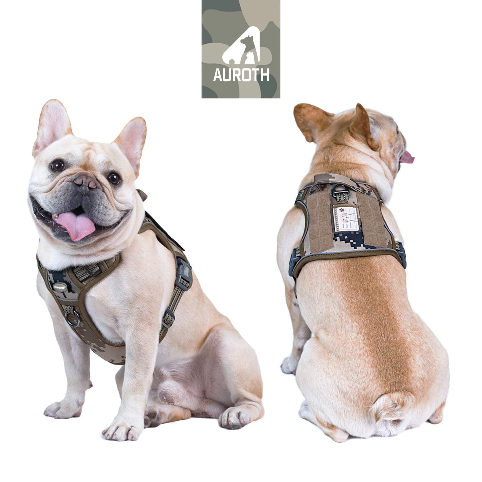 AUROTH Tactical Dog Harness with quick-release buckles for easy on/off.