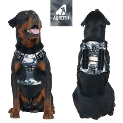 AUROTH Tactical Dog Harness front-clip view shows no-pull control during walks.