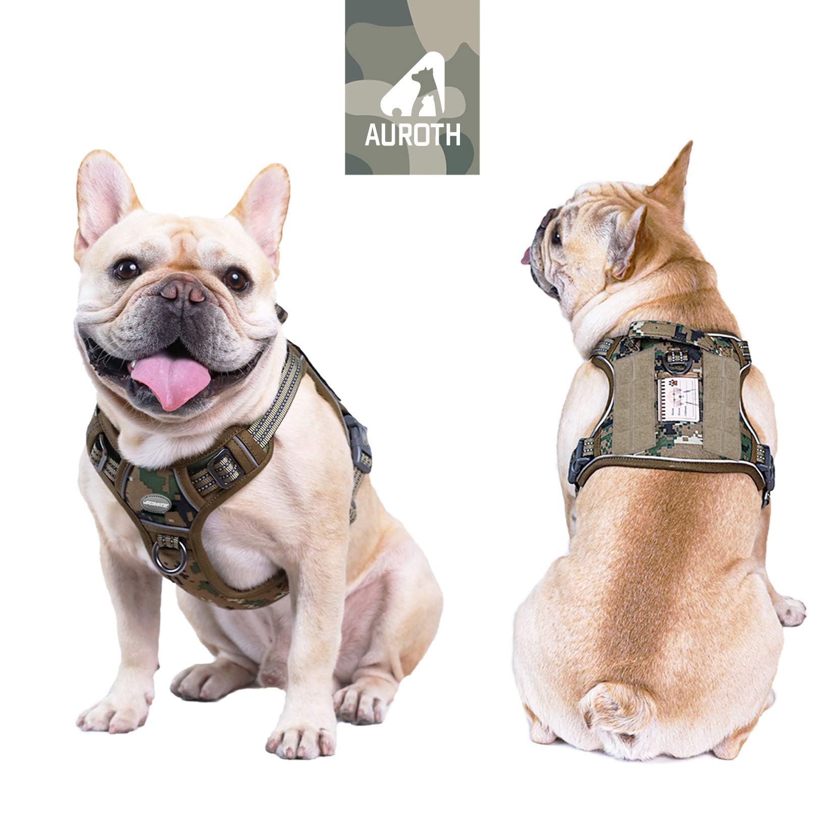 AUROTH Tactical dog harness no-pull front clip enabling training sessions