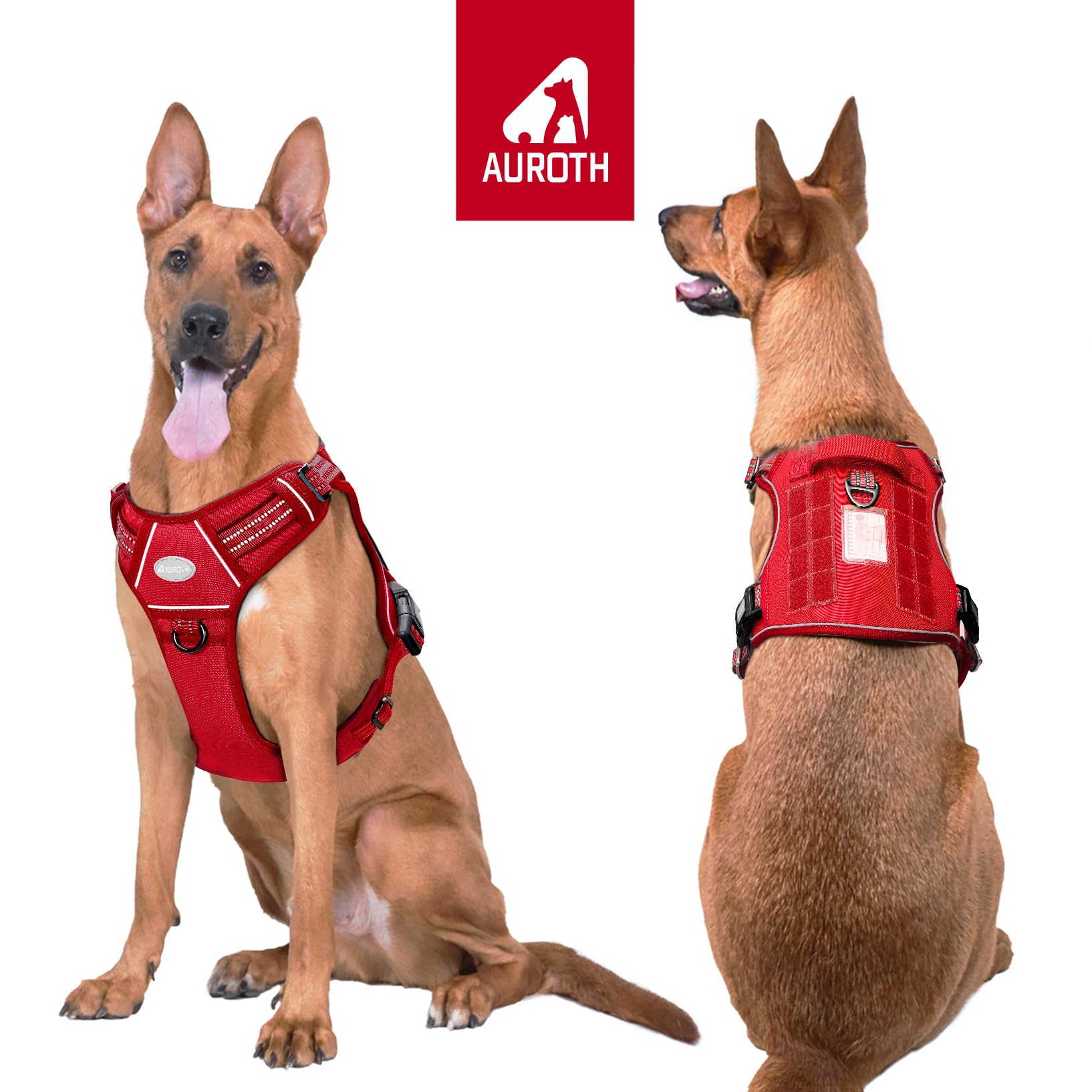 AUROTH Tactical Dog Harness ID badge BEST FRIEND emphasizes service-ready use