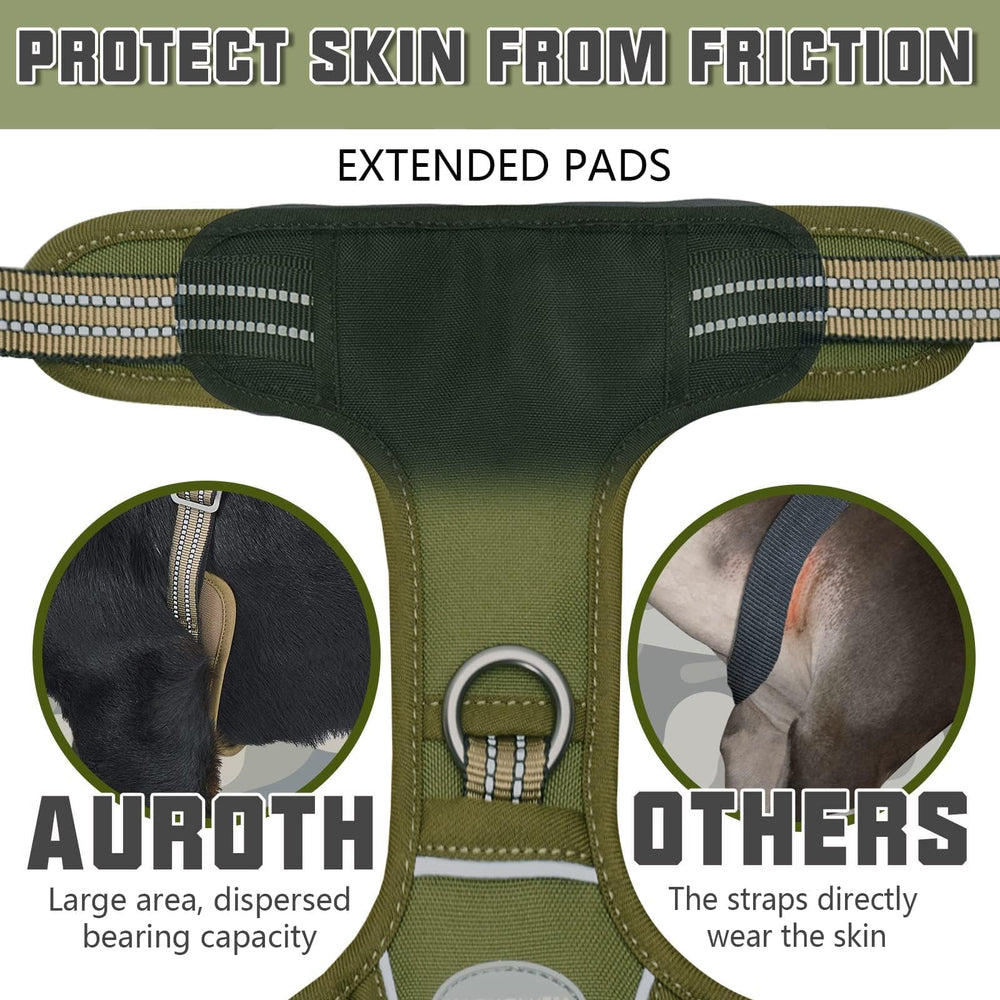 AUROTH Tactical Dog Harness molle side patches demonstrate gear-ready versatility.