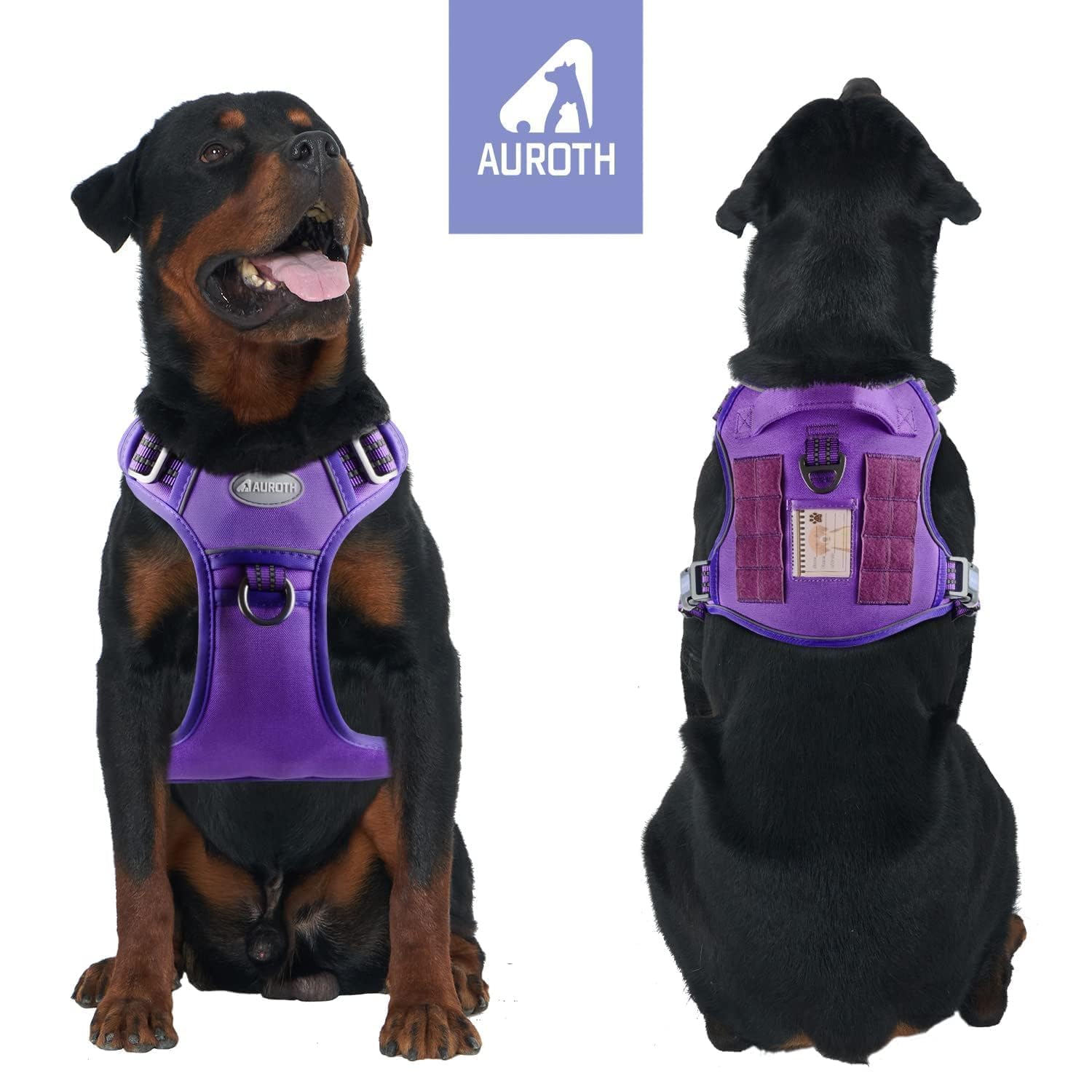 AUROTH harness with front no-pull clip for training and better walking control