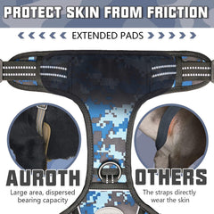 AUROTH tactical dog harness reflective accents for visibility at night