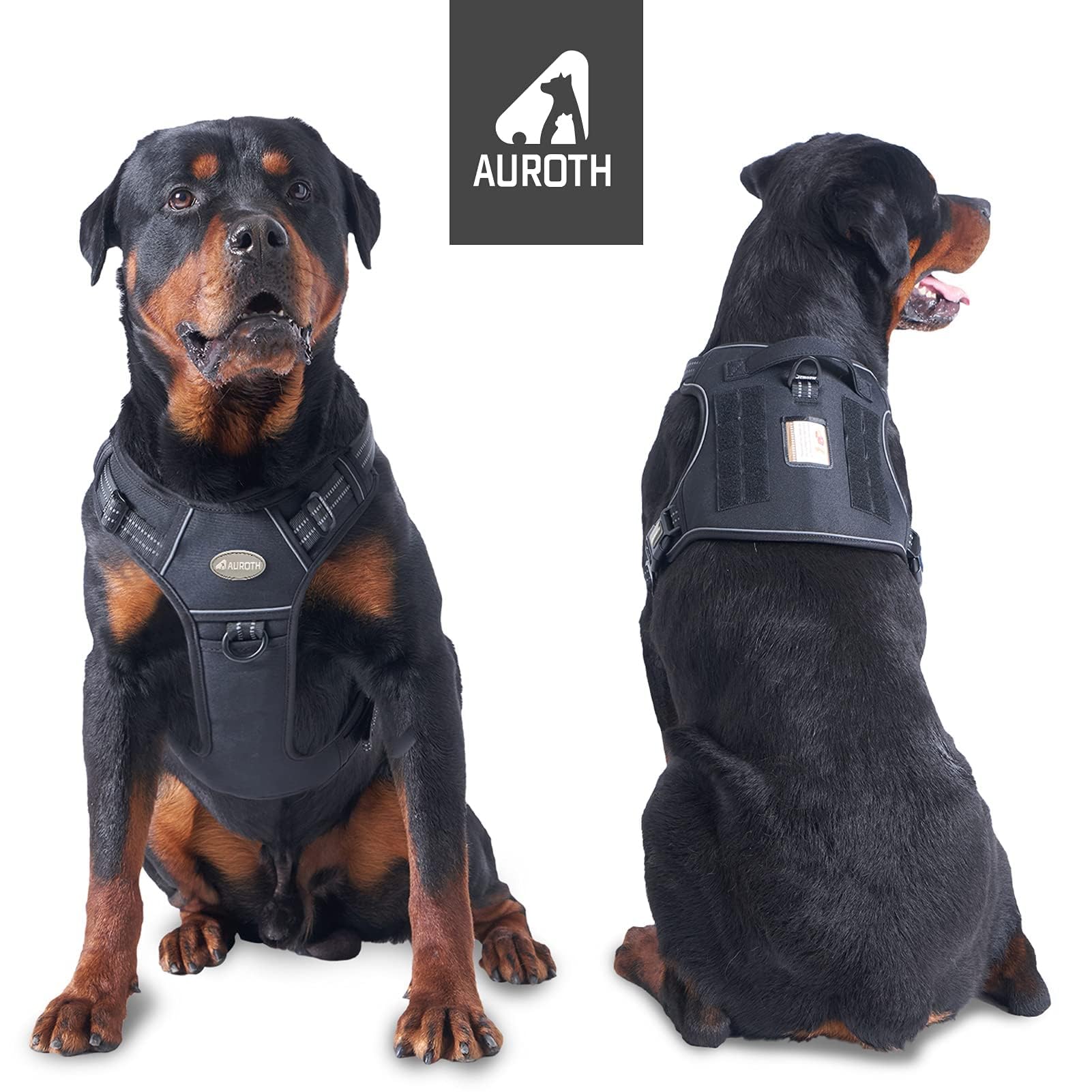 AUROTH Tactical Harness reflective-trim improves visibility in low light.