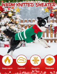 AURUZA red Christmas pattern sweater ideal for holiday photos