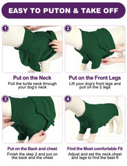 AURUZA dog sweater belly-cut for easy potty breaks without restricting movement.