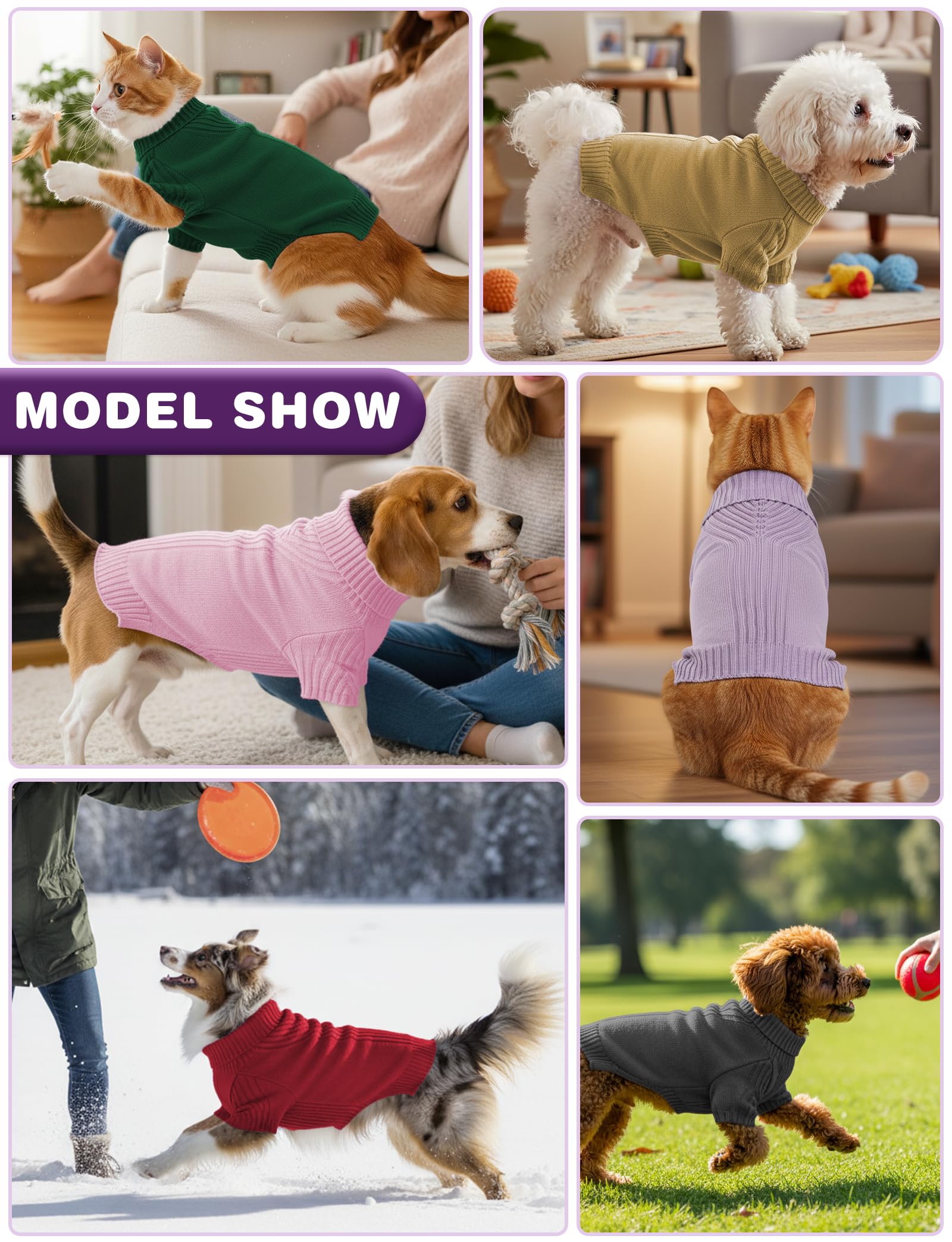 AURUZA dog sweater solid-cable-knit-fashion blends classic style with warm comfort.