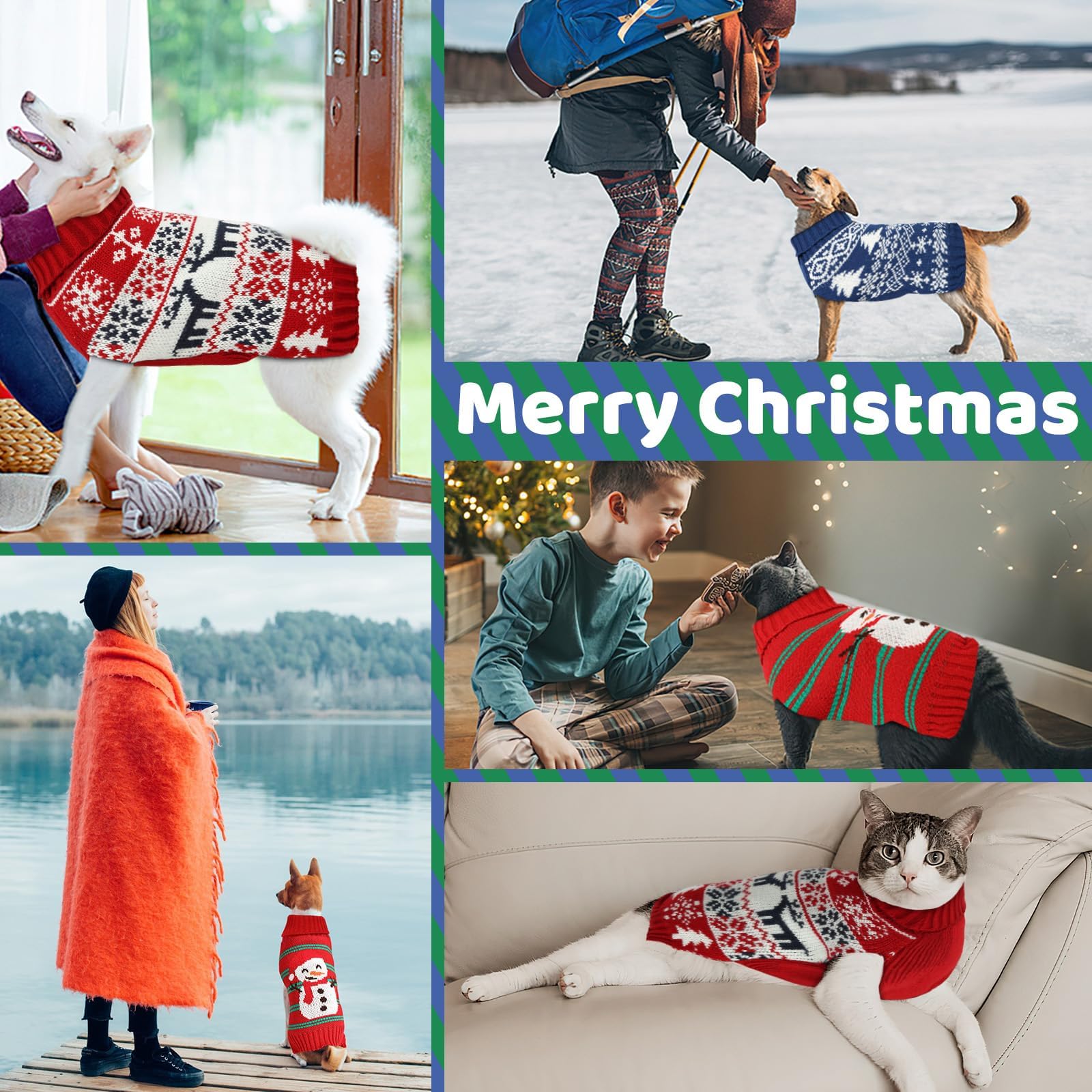 AURUZA easy-on/easy-off winter dog sweater for quick changes