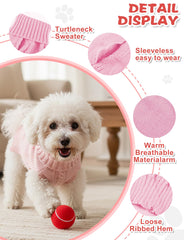 AURUZA sueter perro diseno sin-manga cuello-alto facilita ponersela