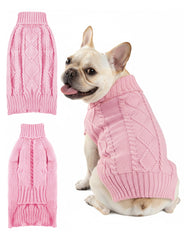 AURUZA sueter perro punto-canelado grueso para abrigo frio