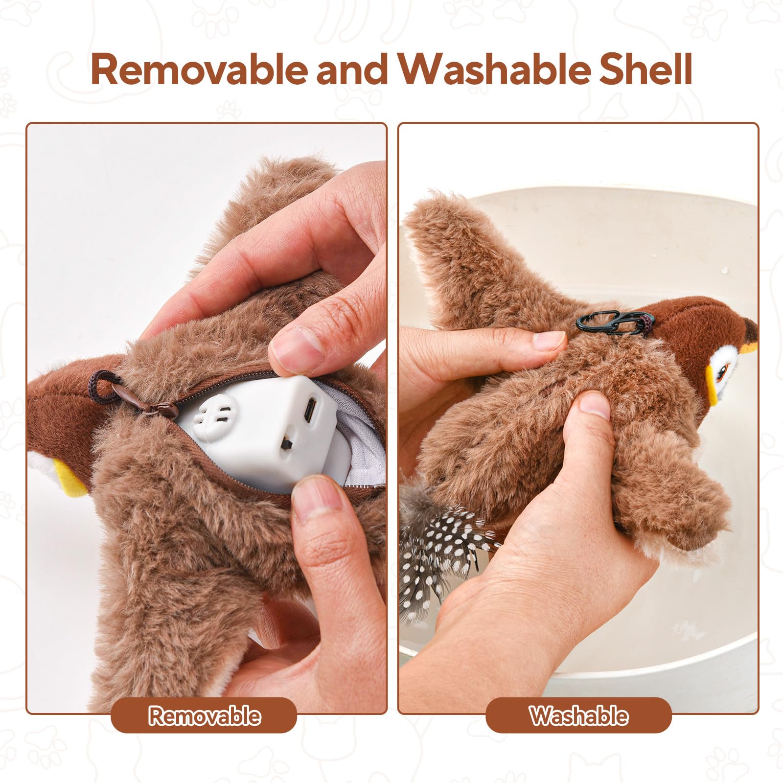 AUSCAT Flappy Bird Toy is USB rechargeable, reducing battery waste and downtime.