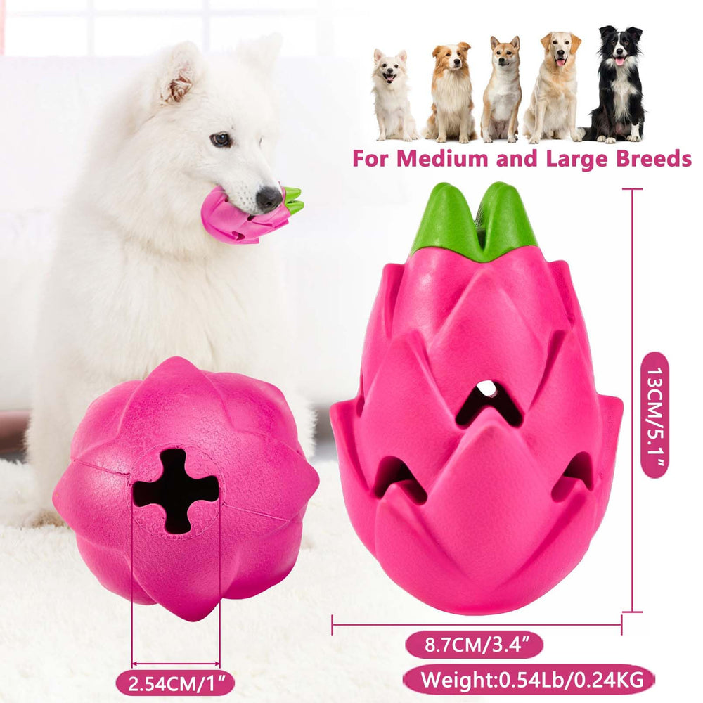 AUSCAT pitaya toy side holes showing dental-friendly surface for interactive chewing
