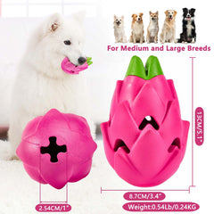 AUSCAT pitaya toy side holes showing dental-friendly surface for interactive chewing