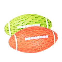 AUSCAT squeaky dog football green — ideal for interactive fetch with small to medium dogs.
