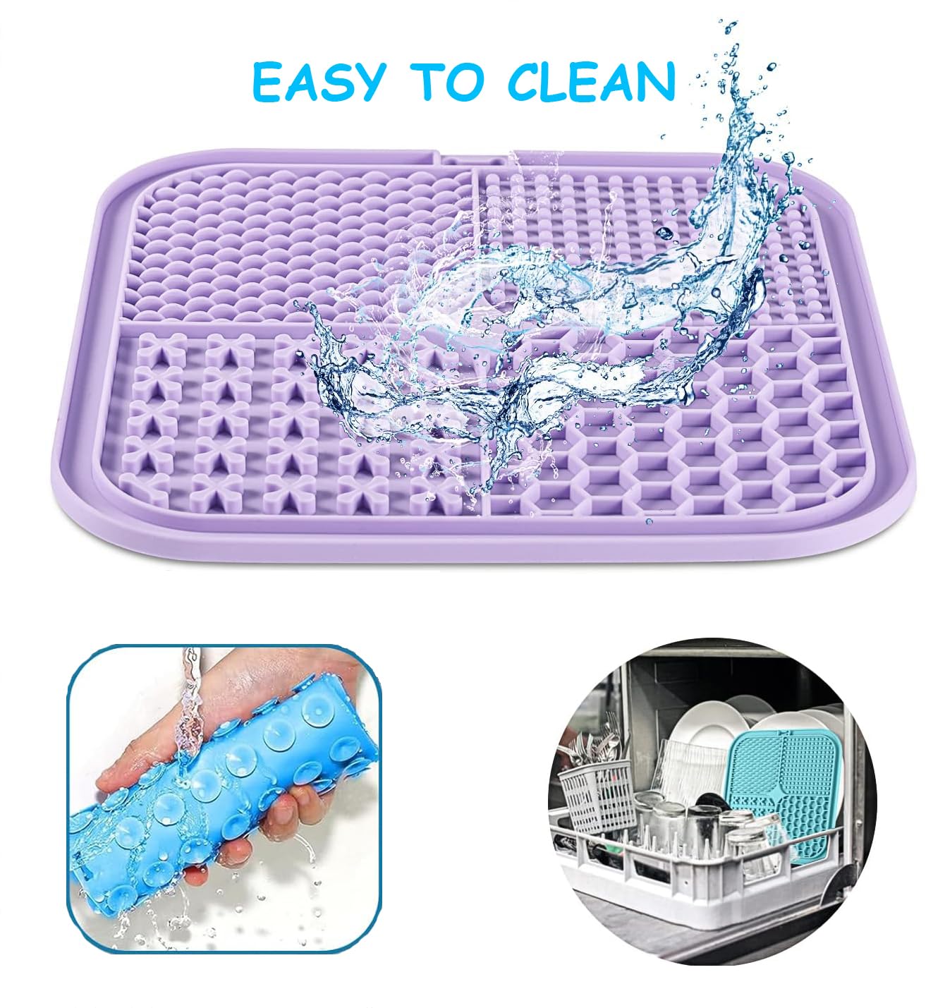 AUSINCERE lick mat shown during grooming prep with spreadable treats.