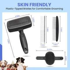 AUSRKI 5-in-1 professional grooming kit layout shows all tools for complete home grooming.