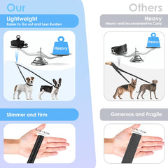 AUTOWT double dog leash 360° swivel detail prevents tangles