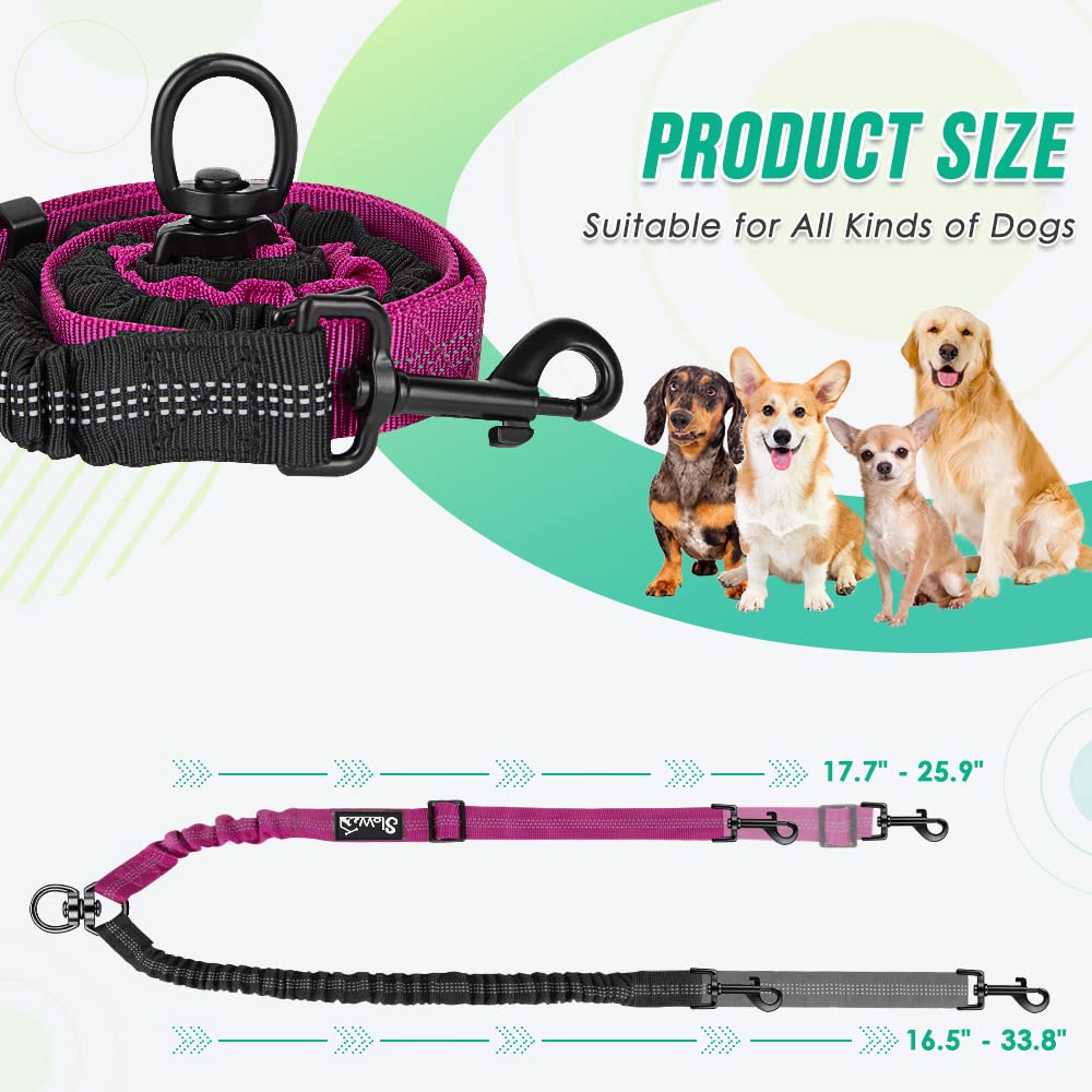 AUTOWT Two Dog Lead bright colors aiding quick visibility in busy environments