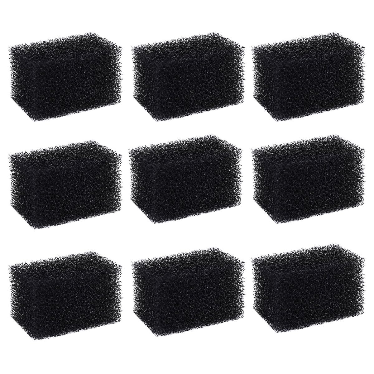 AUTSEEYS block-shaped cat fountain sponge left view showing compact pre-filter for cleaner water.