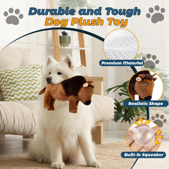 Auvitaya durable dog toy closeup of reinforced stitching for long-lasting play.