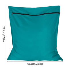 AUXSOUL bag lake blue close-up shows durable terylene fabric.