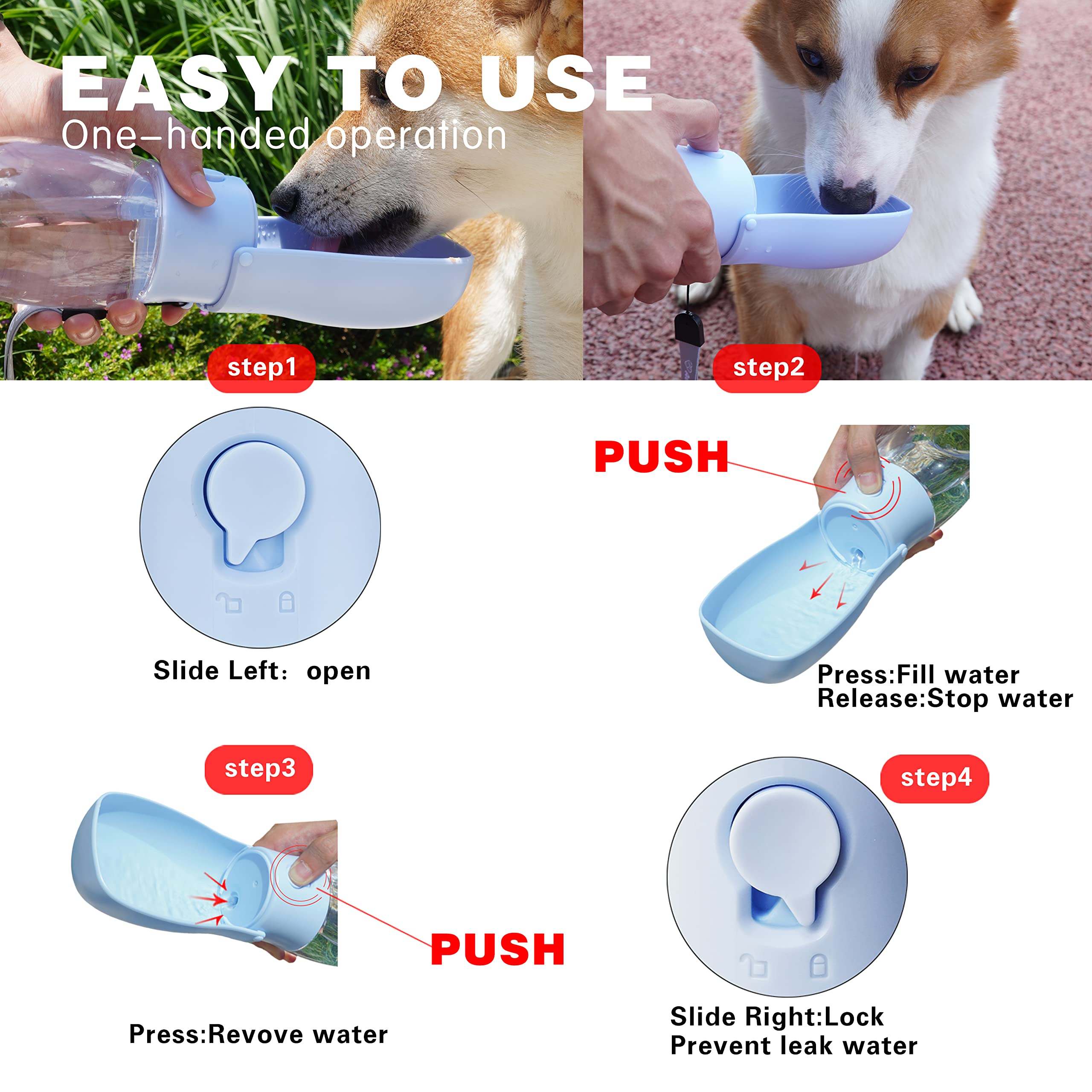 AVELORA foldable-dog-water-bottle-inside-bag is ideal for travel needs.