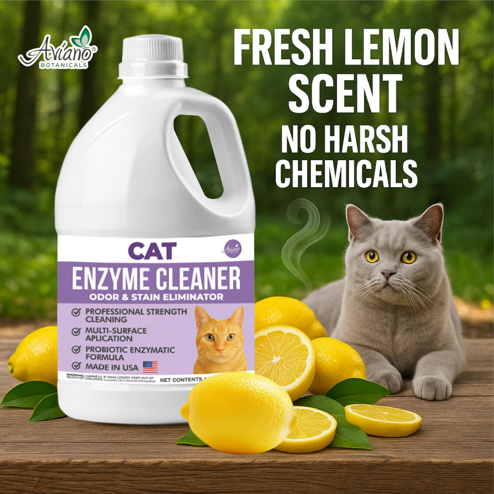 Aviano Cat Enzyme Cleaner on hardwood floor cleaning approach