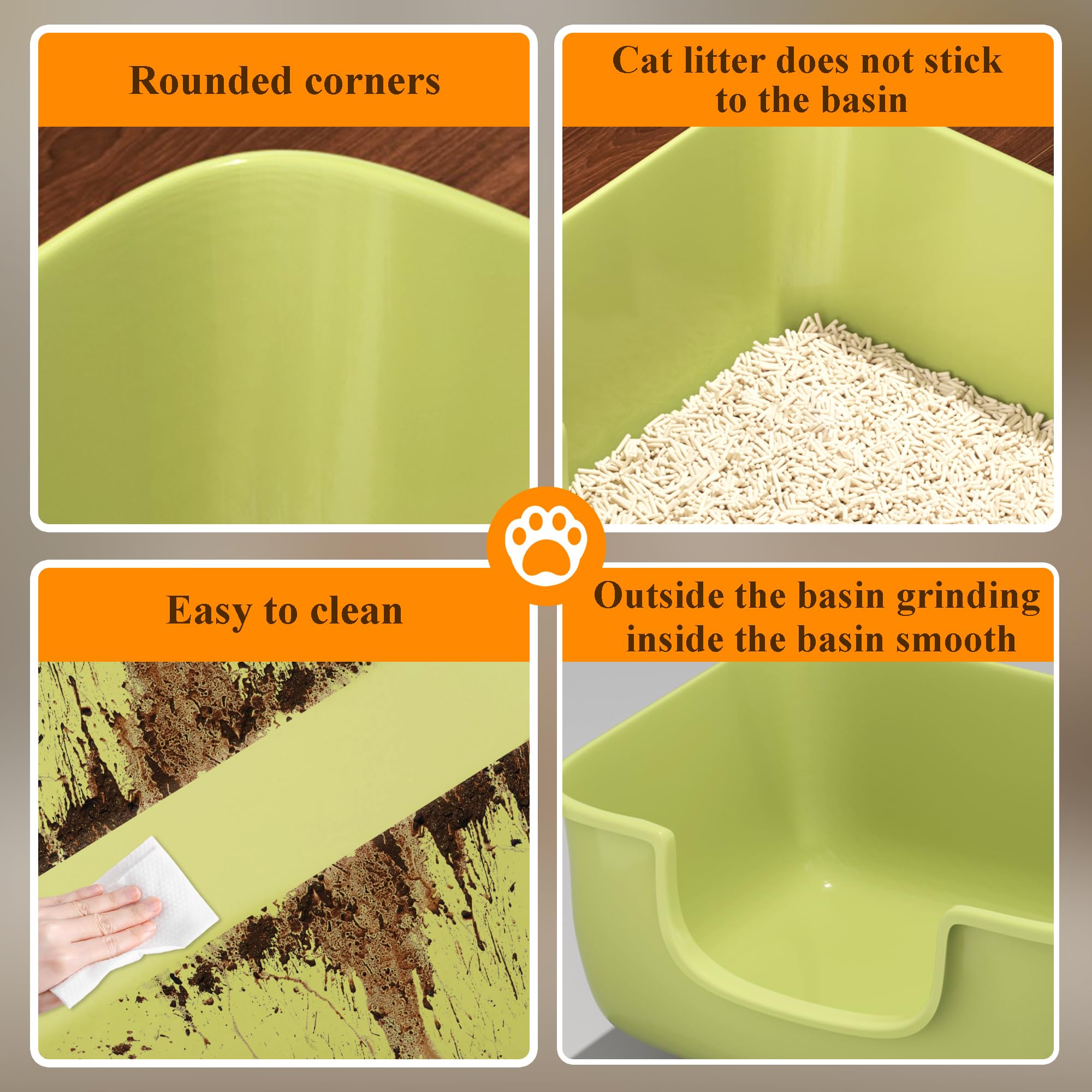 AVIUIA durable non-stick bottom litter box simplifies cleaning and maintenance