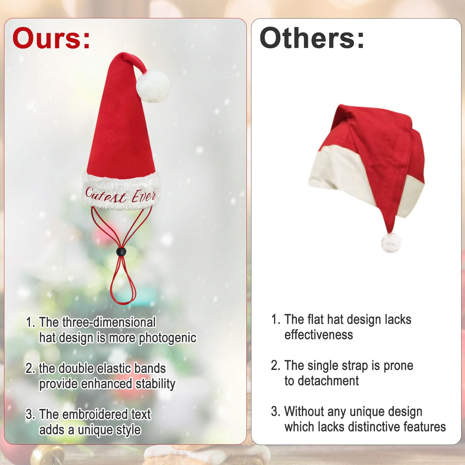 Avoirdus Santa hat photo prop for festive family portraits
