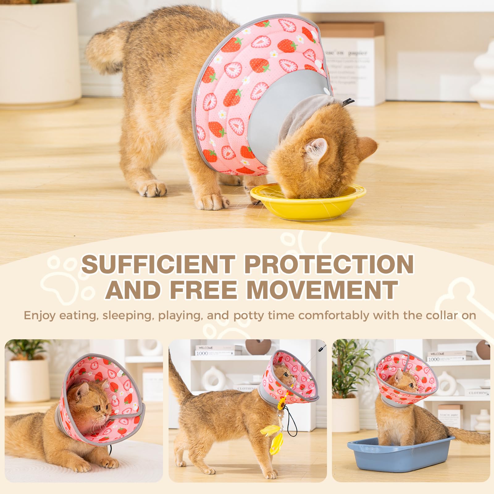 Avont Cat Cone Soft Strawberry adjustable-drawstring ensures secure, customizable fit.